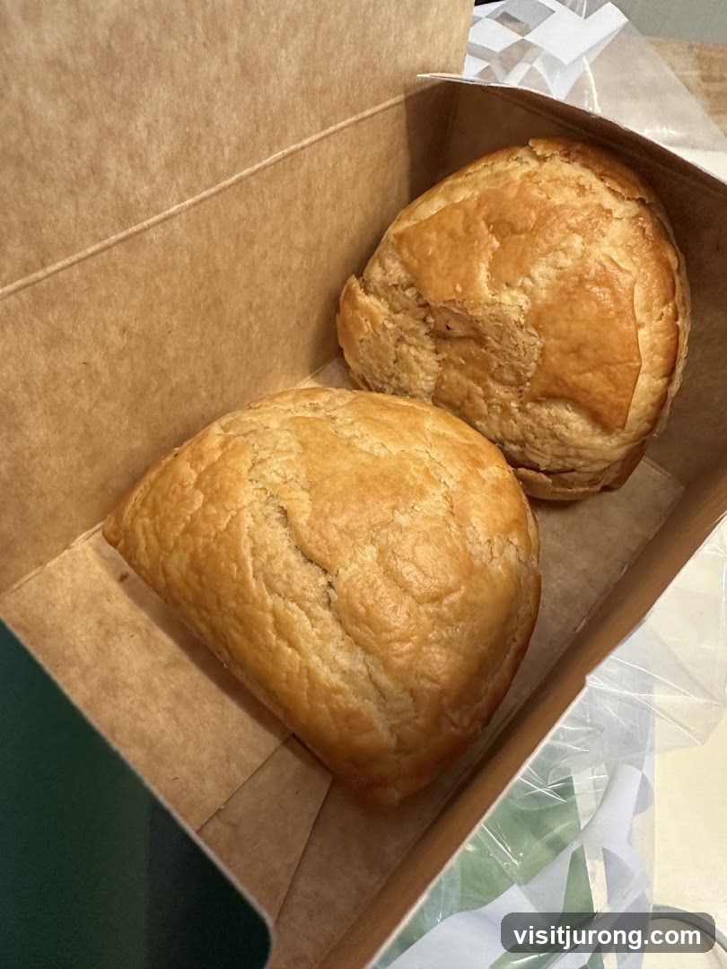 Two pastries in a box