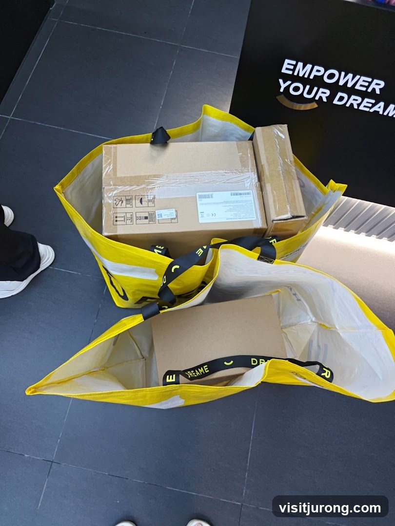 Shopping bags with boxes
