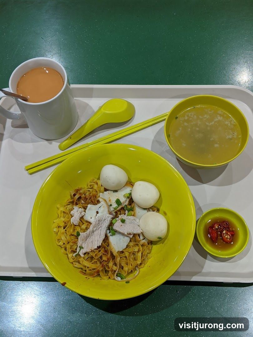 Noodles with Fish Balls and Tea
