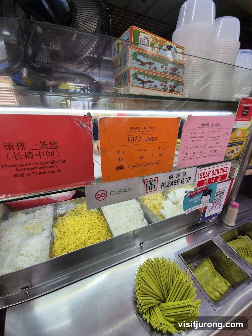 Laksa and Fishball Noodle Menu