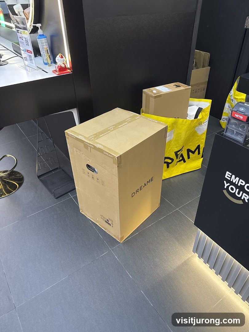 Cardboard Boxes and Shopping Bag