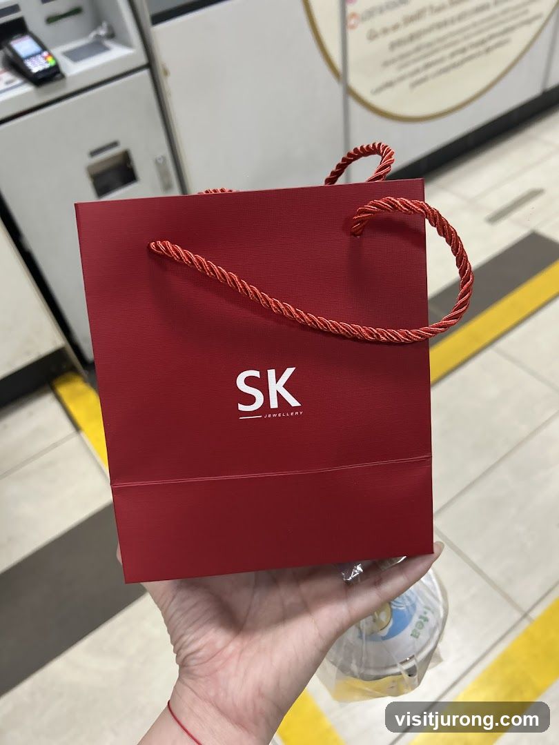 Red Gift Bag with SK Jewellery Logo