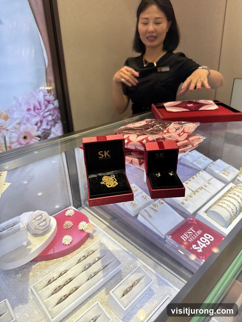 Jewelry Display with Sales Associate