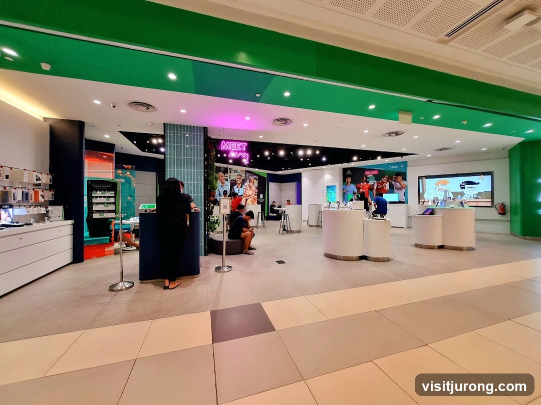 Modern electronics store interior