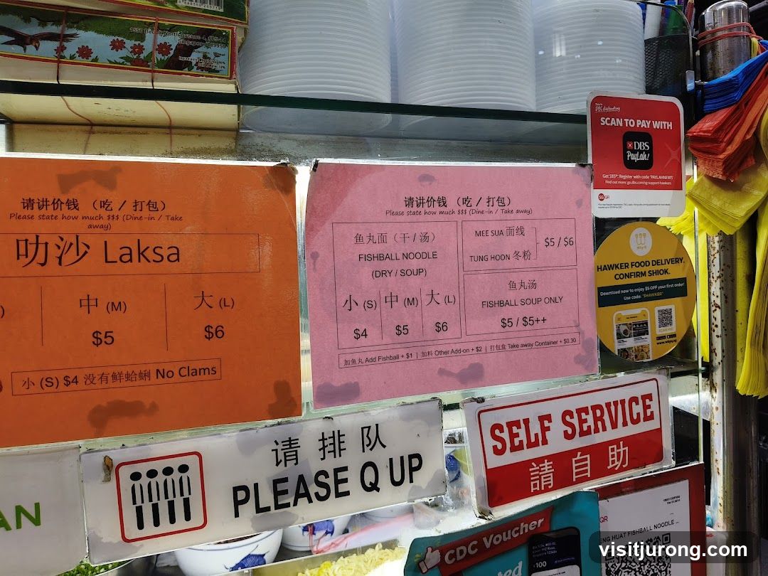 Food stall menus and signage