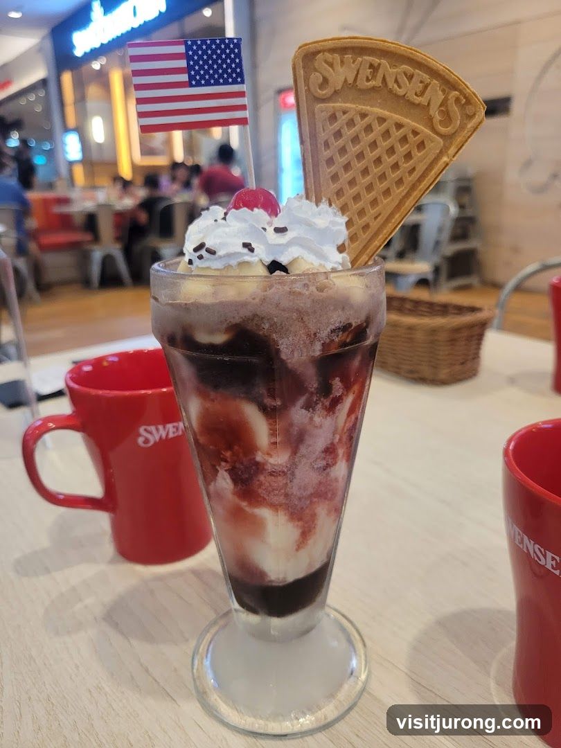 Ice Cream Sundae with American Flag