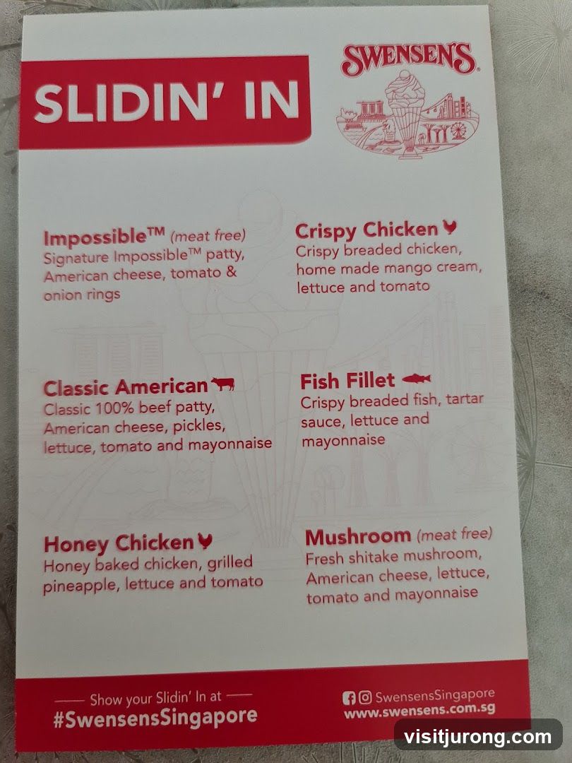 Swensen's Slidin' In Menu