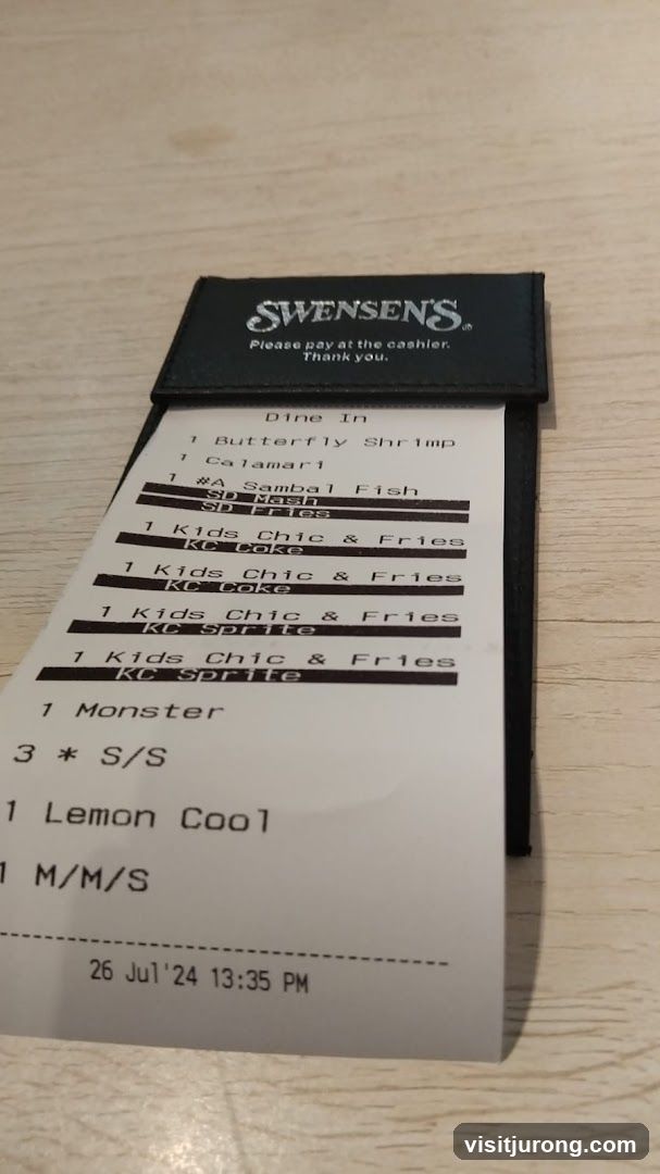 Swensen's Receipt