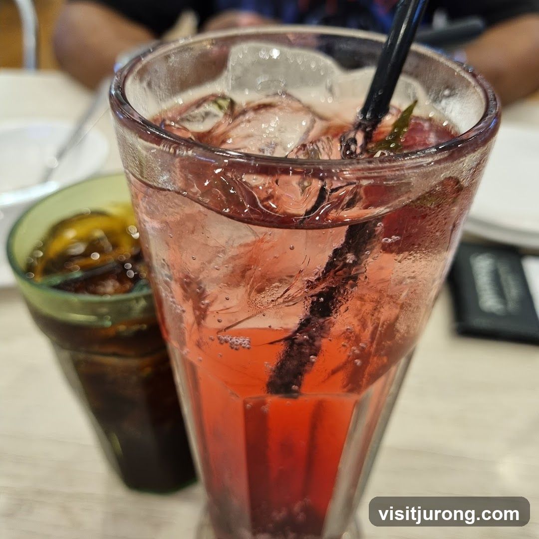 Two drinks on a table