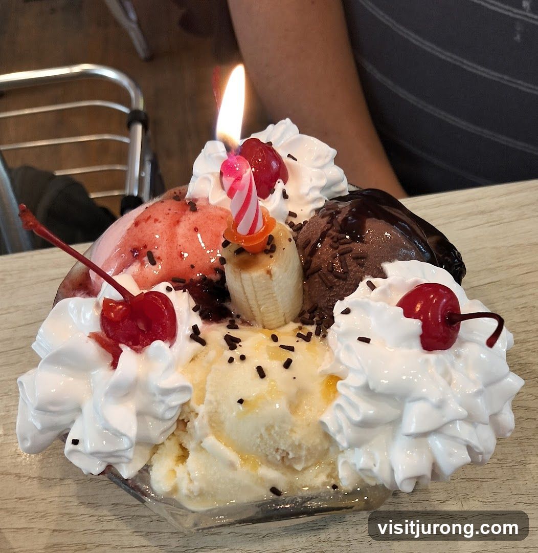 Ice Cream Sundae with Candle