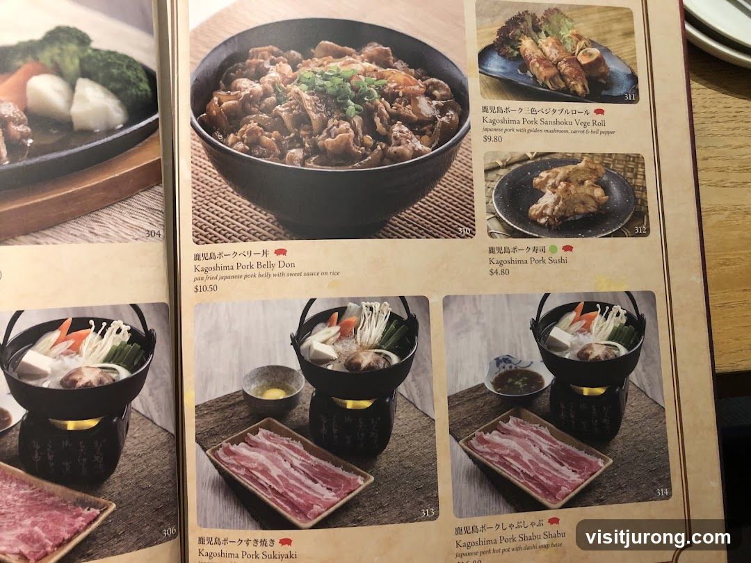 Kagoshima Pork Menu