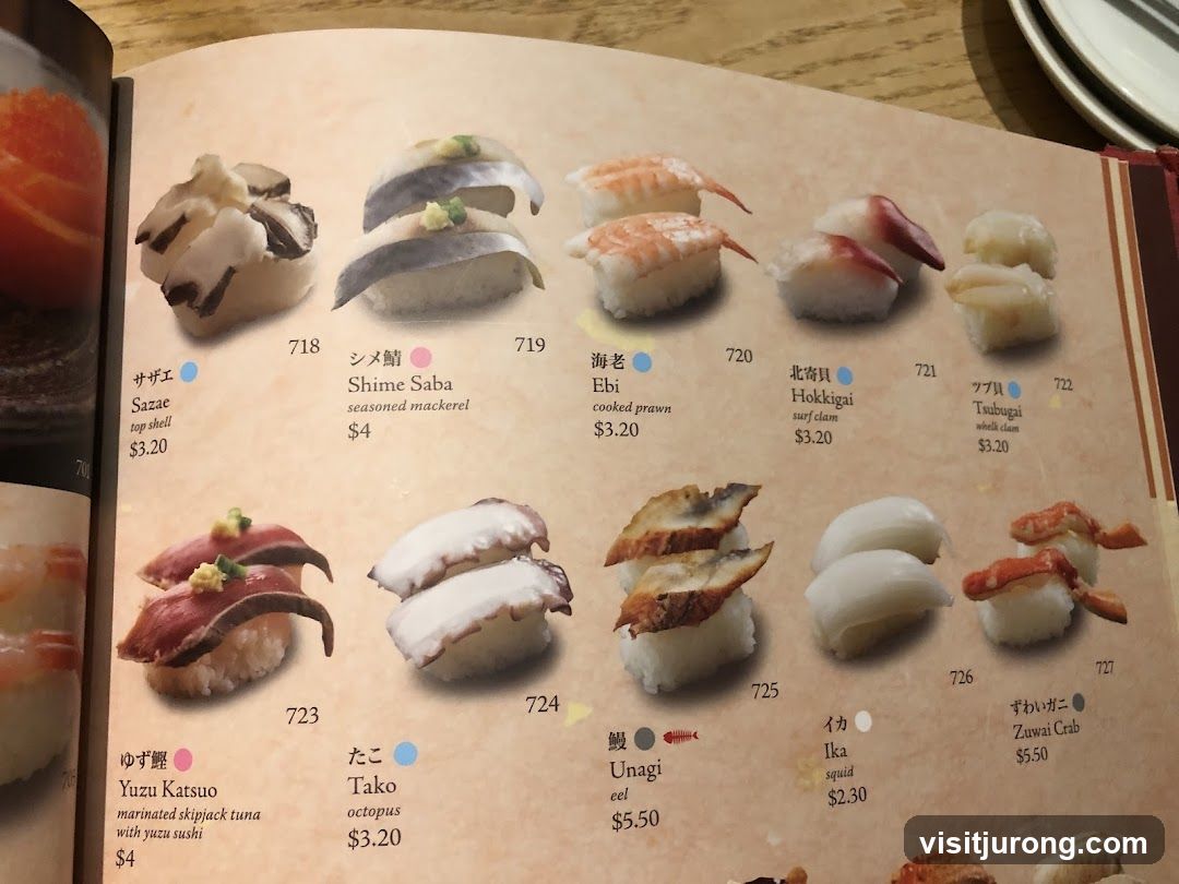 Sushi Menu