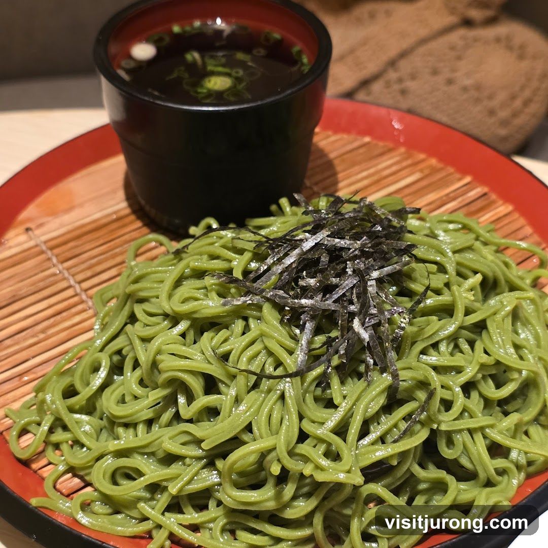 Green Noodles with Broth