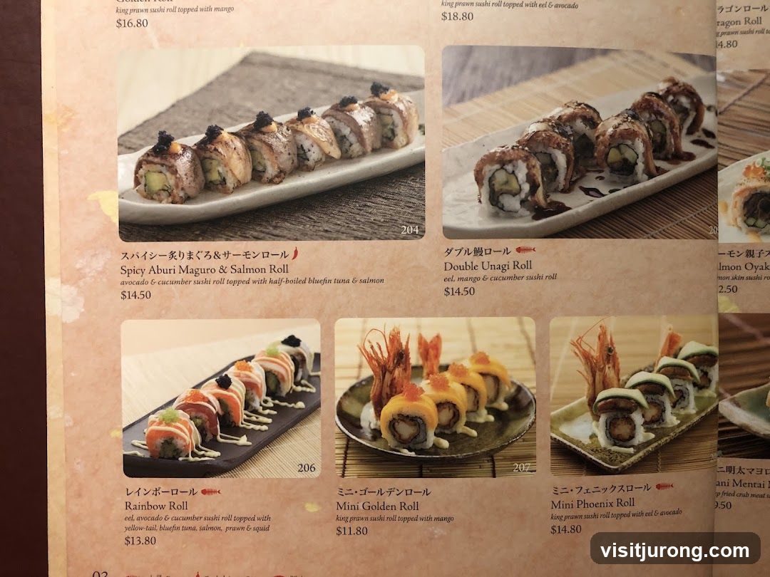 Sushi Menu