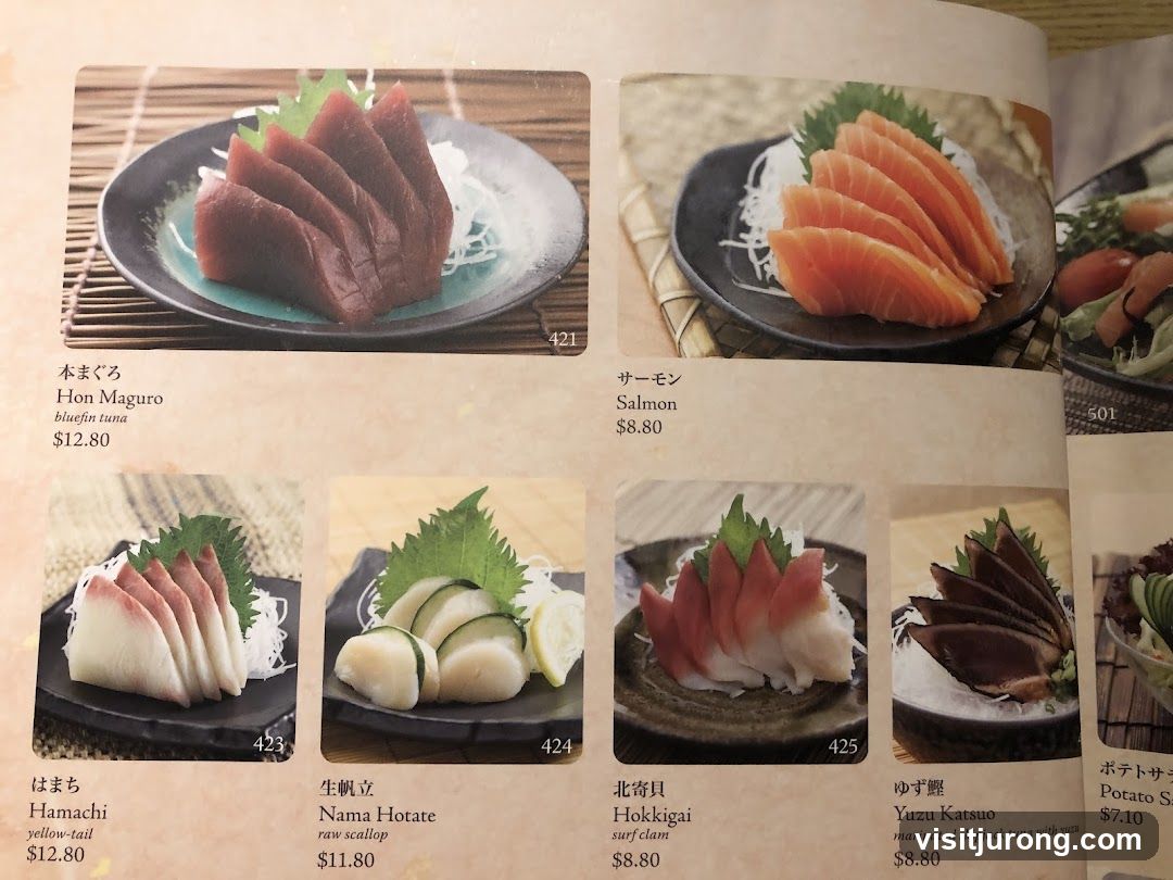 Sashimi Menu