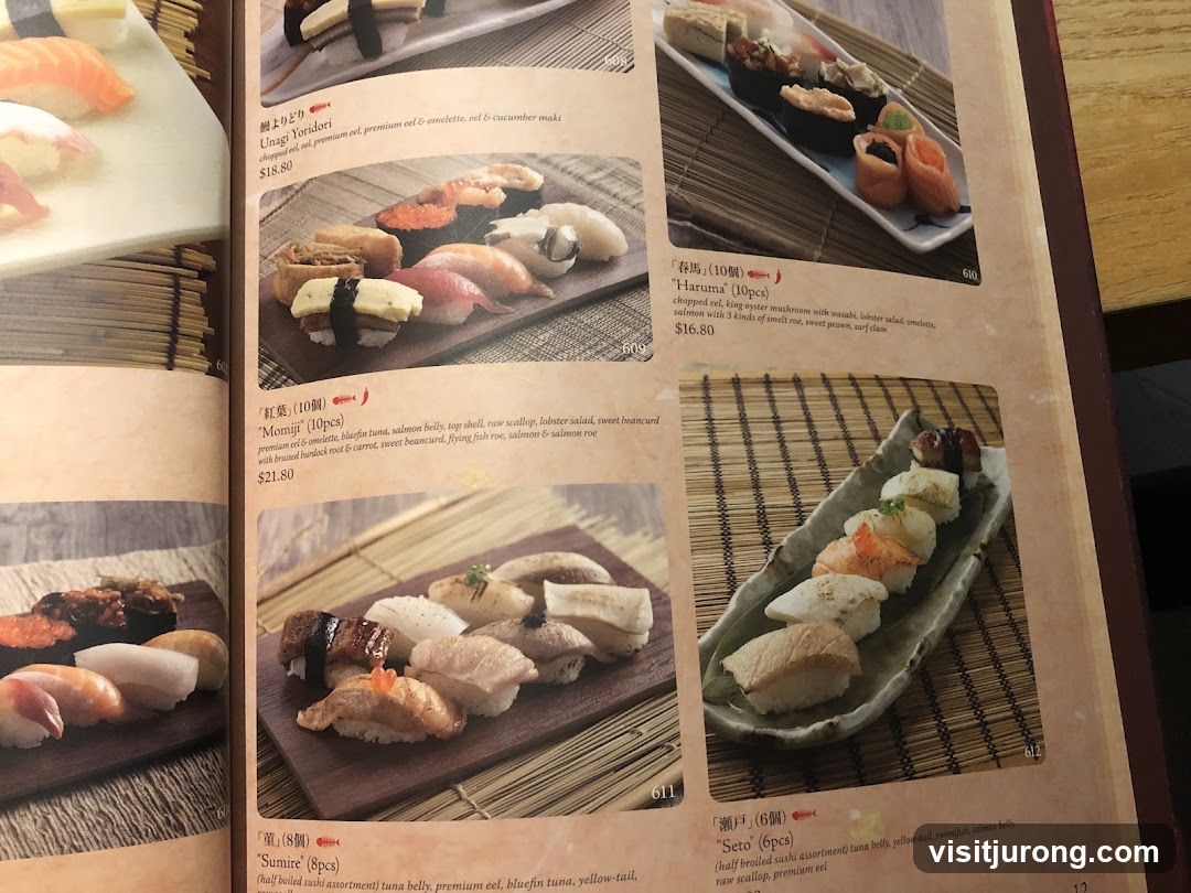 Sushi Menu
