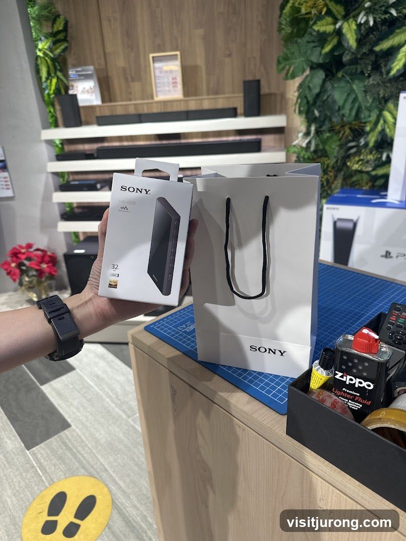 Sony Walkman and Shopping Bag