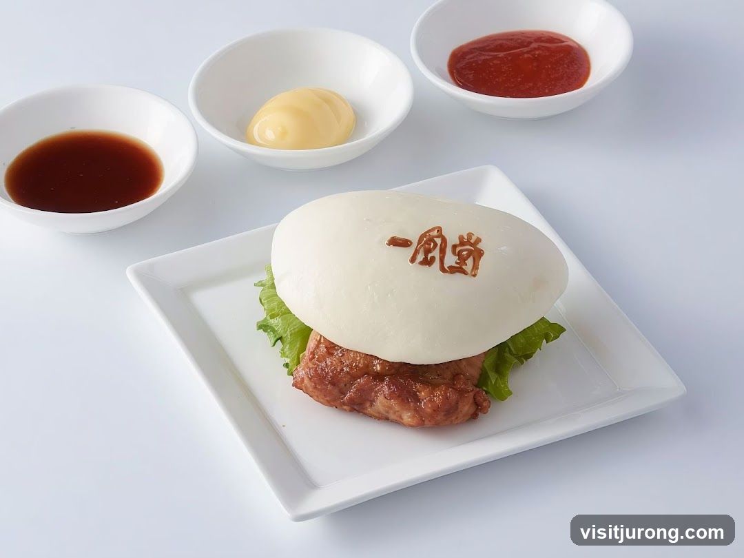 Steamed Bun with Pork and Condiments