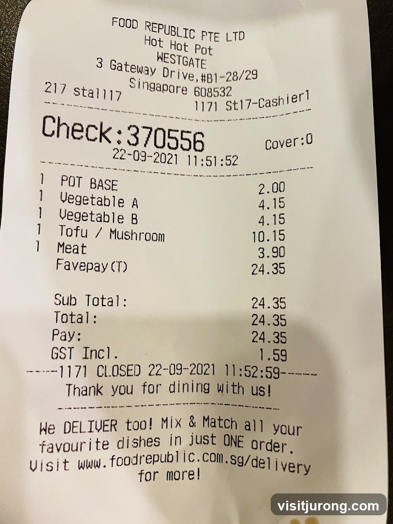 Food Republic Receipt