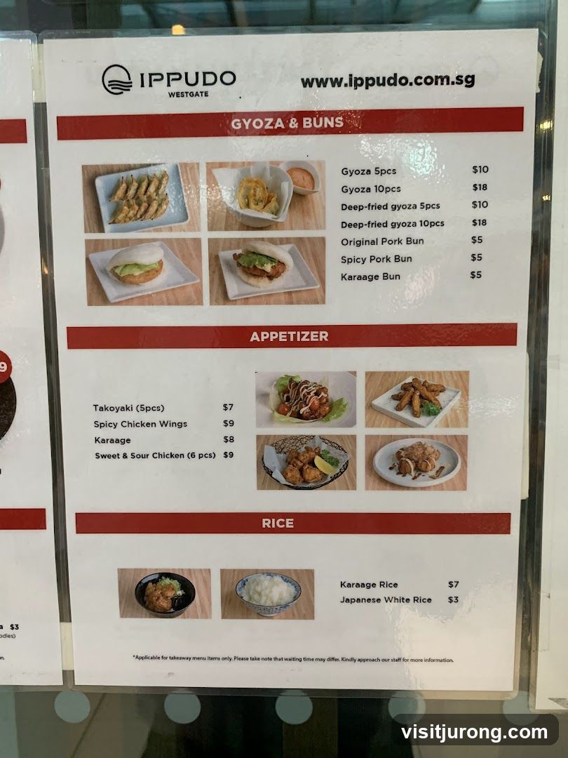 IPPUDO WESTGATE Menu
