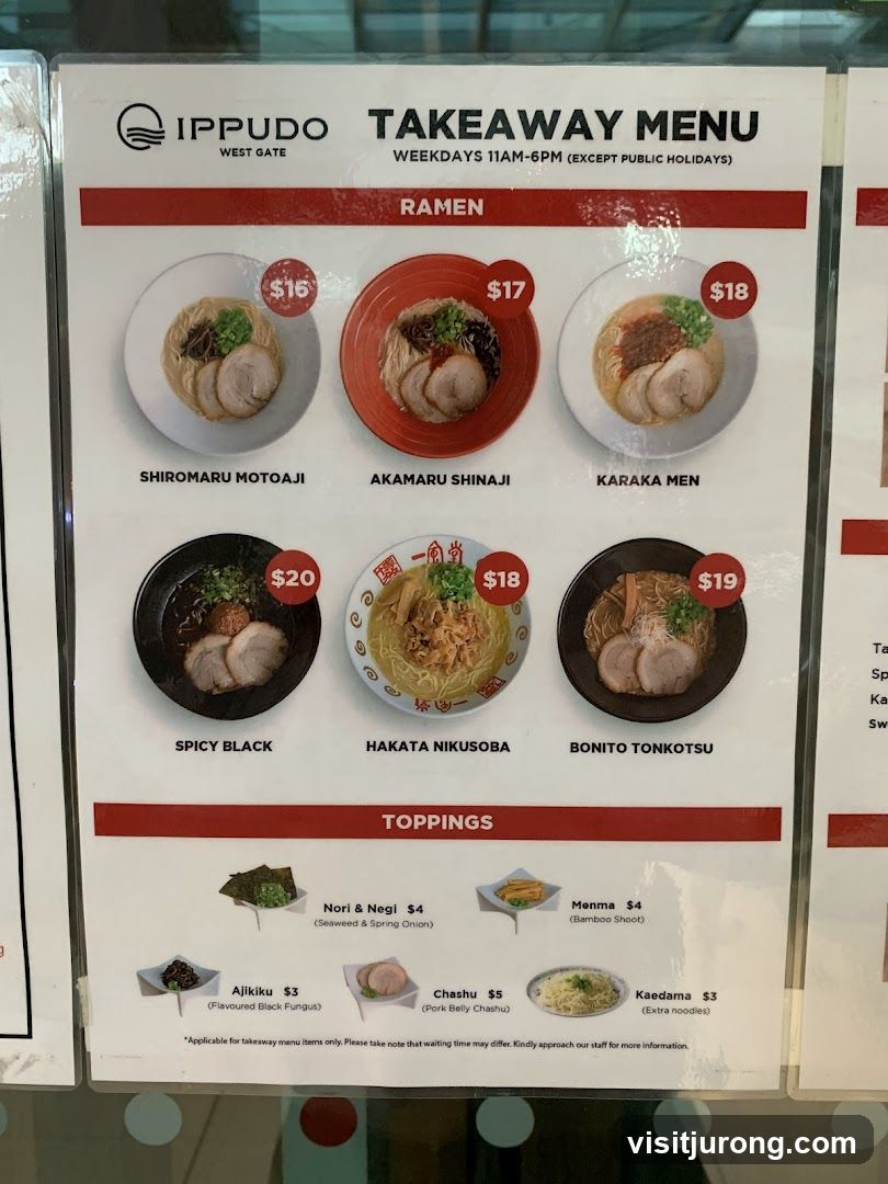 IPPUDO WEST GATE TAKEAWAY MENU