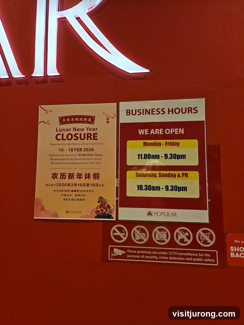 Lunar New Year Closure and Business Hours Notice