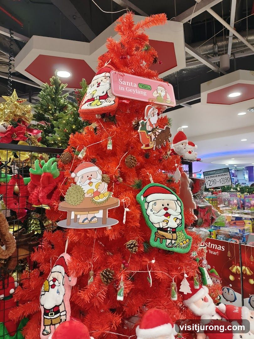 Christmas Tree with Santa Decorations