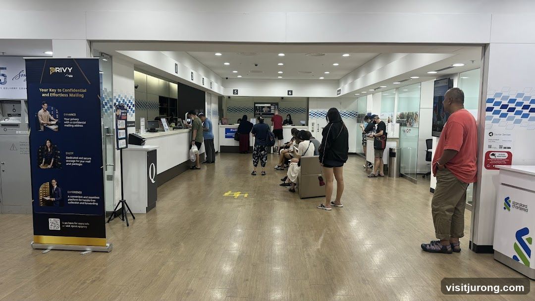 Interior of a mailing and courier service center
