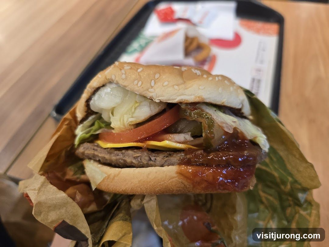 Burger with Onion Rings