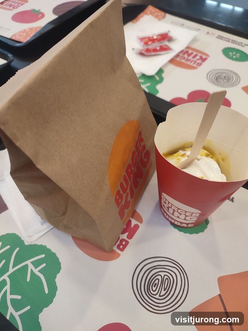 Burger King Sundae and Bag