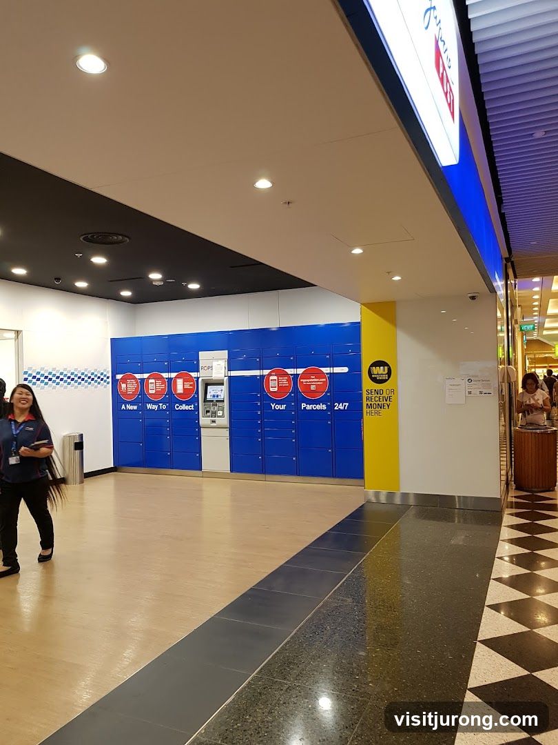 Parcel lockers and money transfer service
