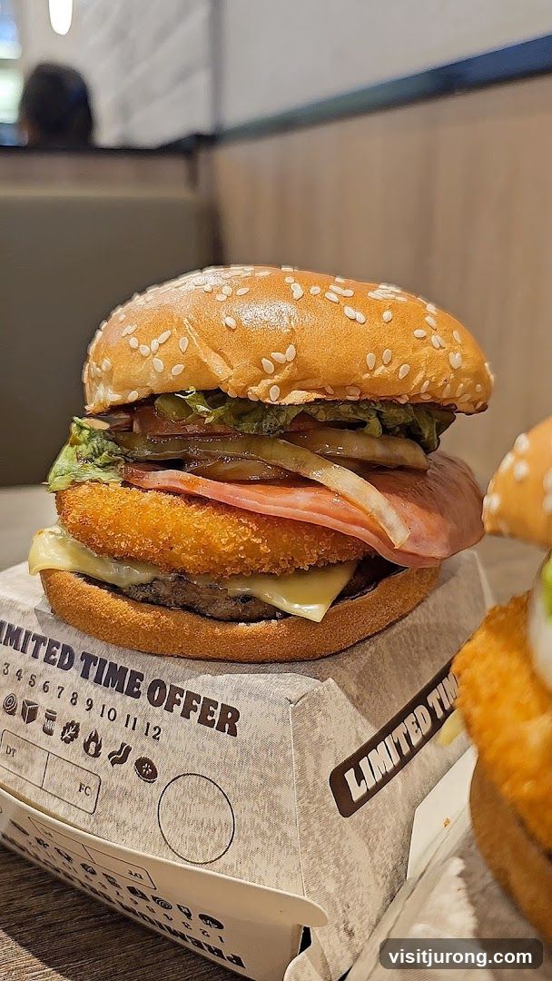 Burger on a box