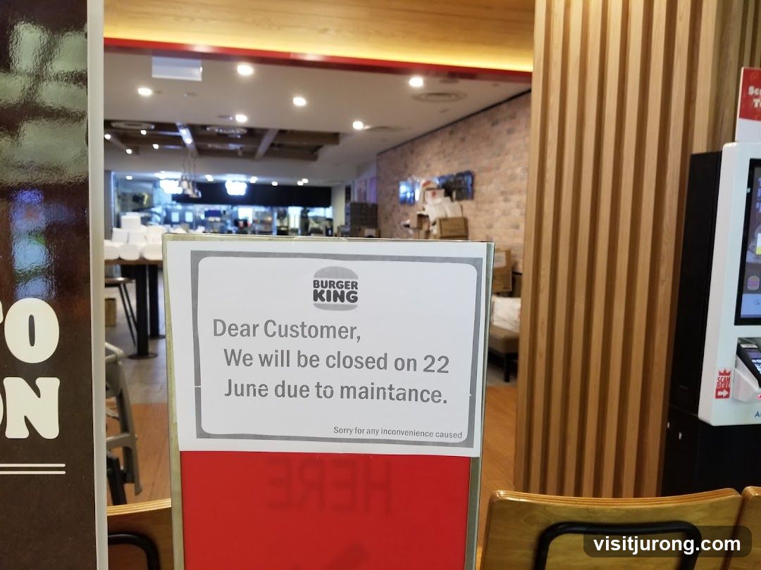 Burger King Closure Notice