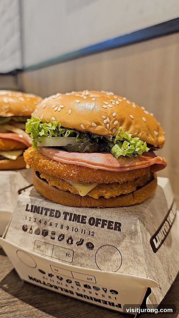Burger on a box
