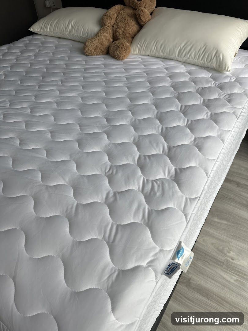 Quilted Mattress Topper with Teddy Bear