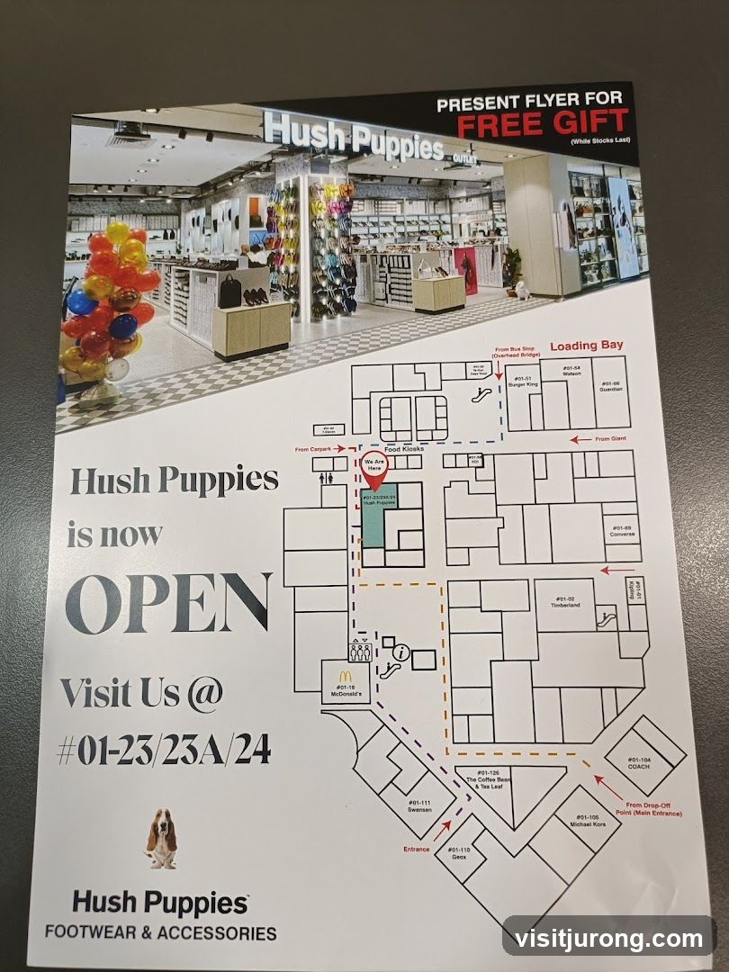 Hush Puppies Outlet Grand Opening Flyer