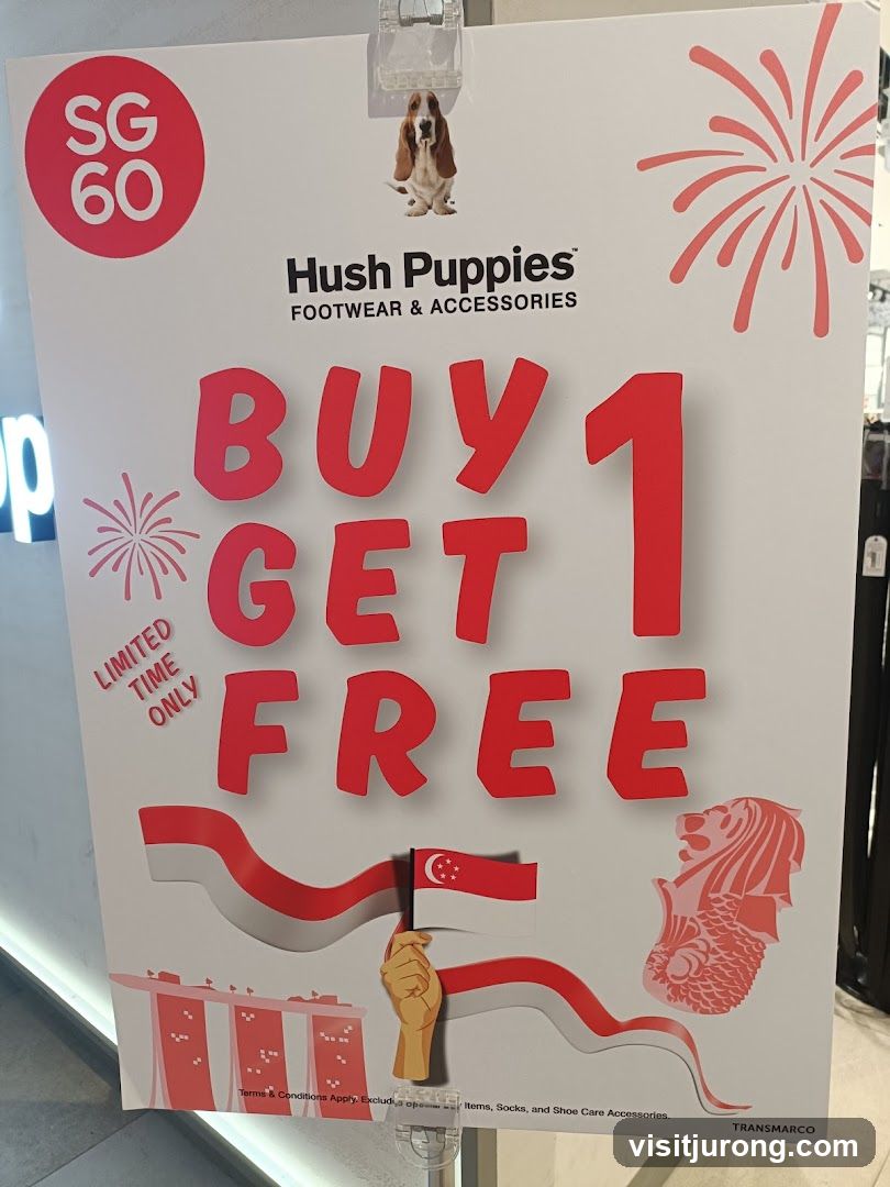 Hush Puppies Buy 1 Get 1 Free Promotion
