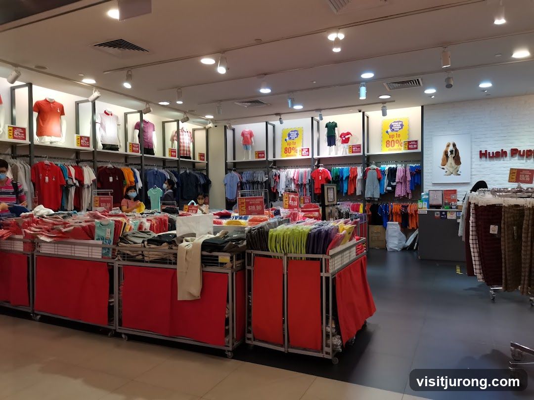 Clothing Store Interior with Sale Signs