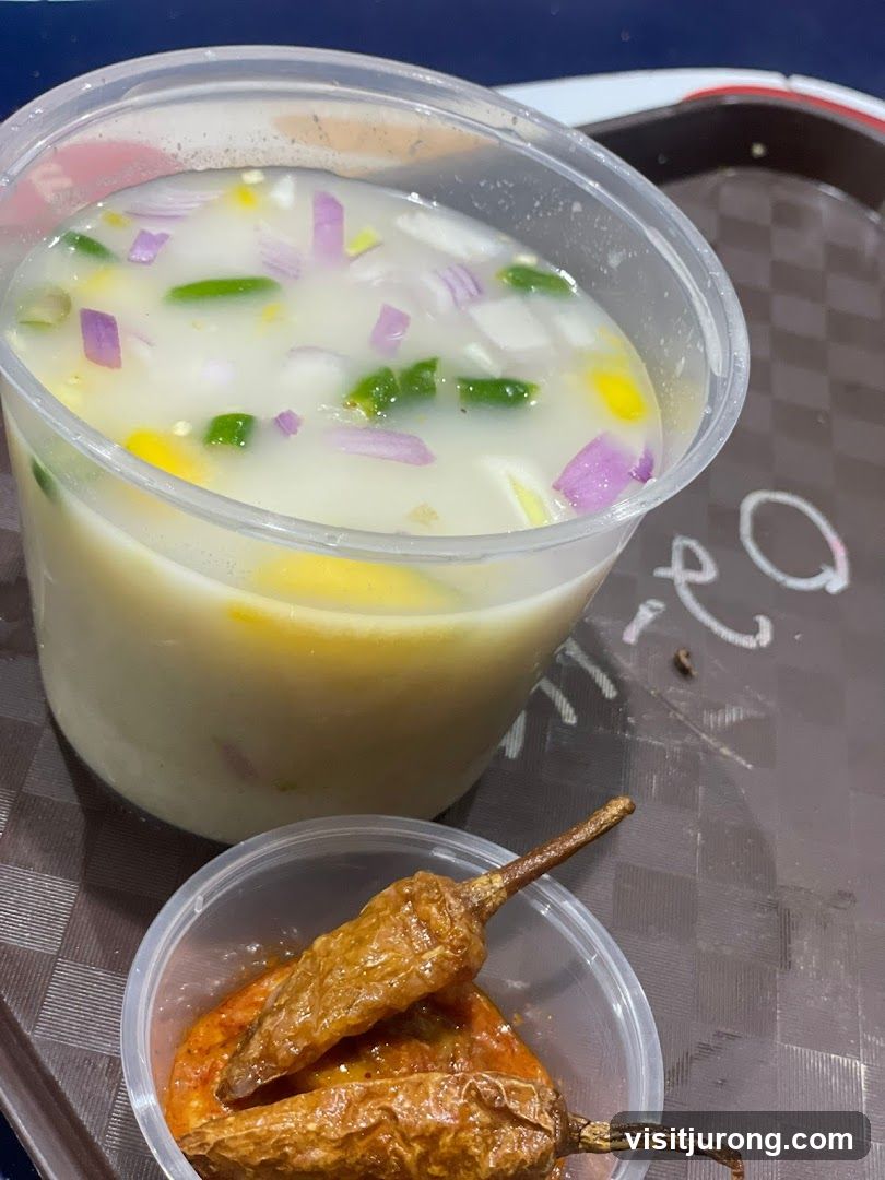 Soup with chili peppers