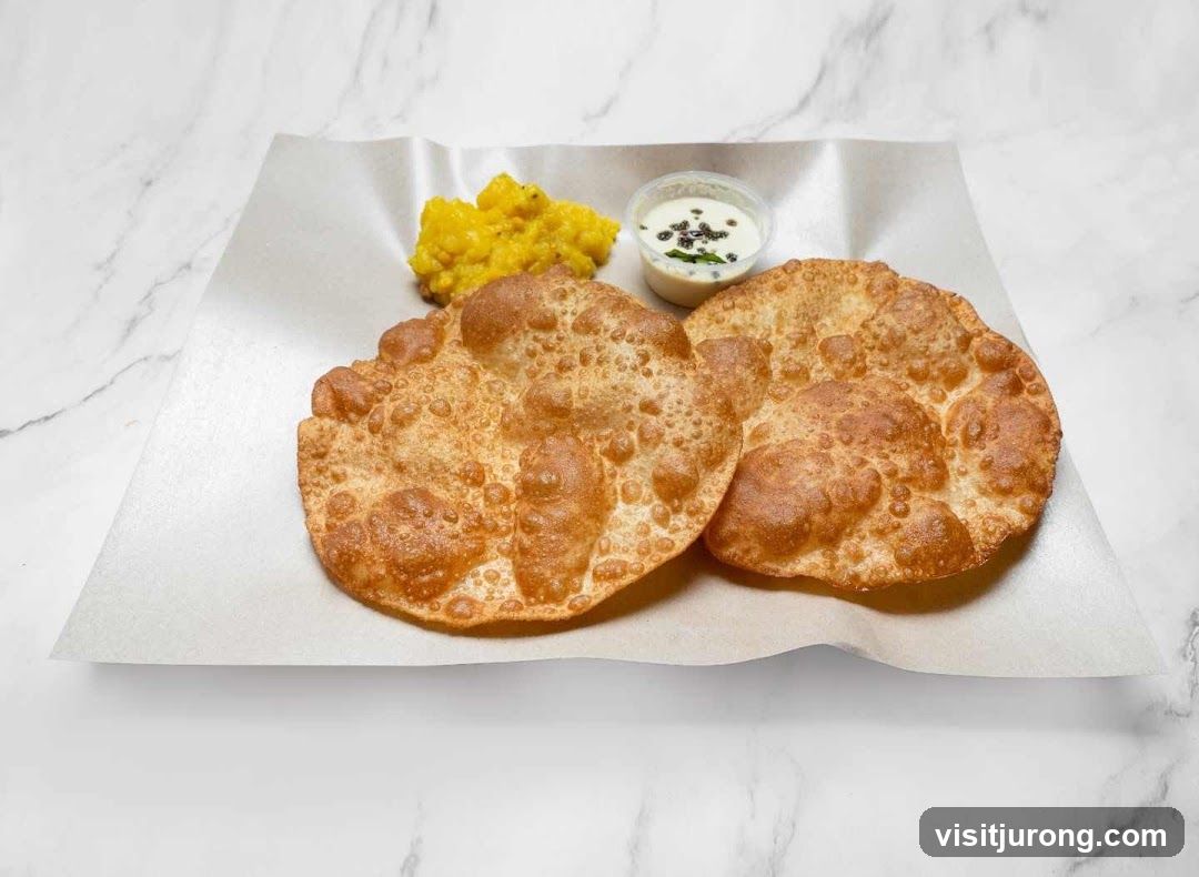 Indian Fried Bread with Accompaniments