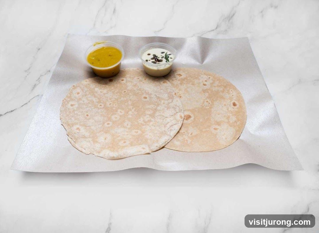 Two Rotis with Dips
