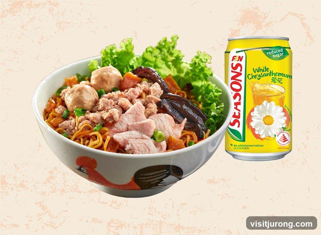 Noodles with Meat and Drink