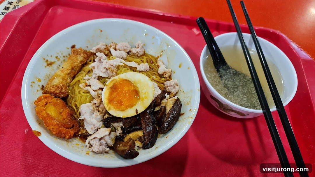 Noodles with Toppings and Soup