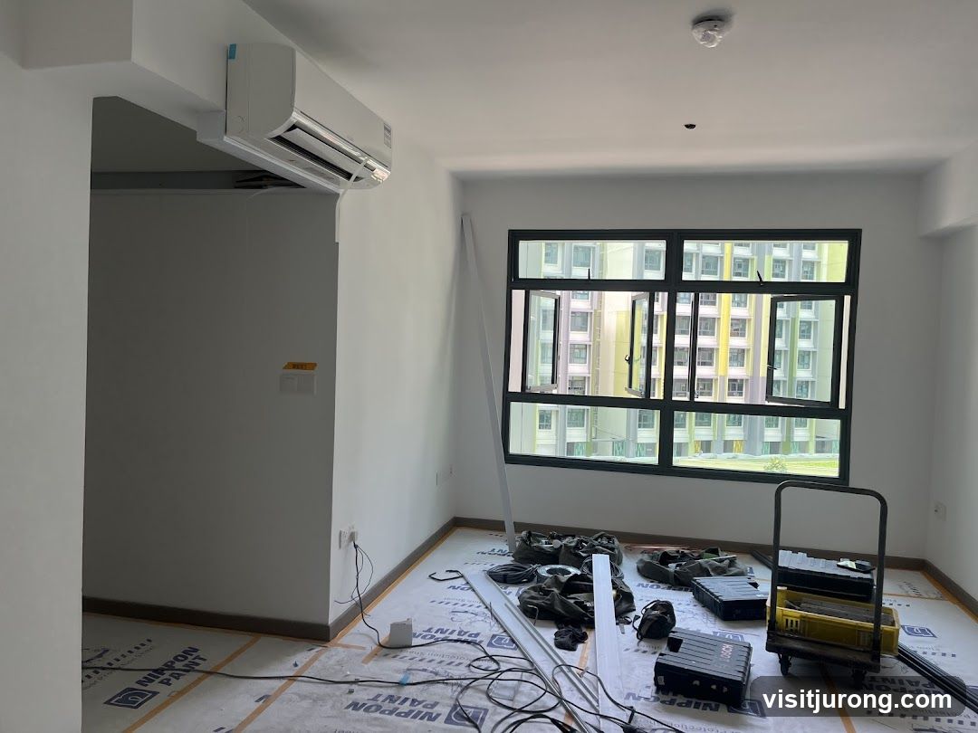 Interior of a room under renovation