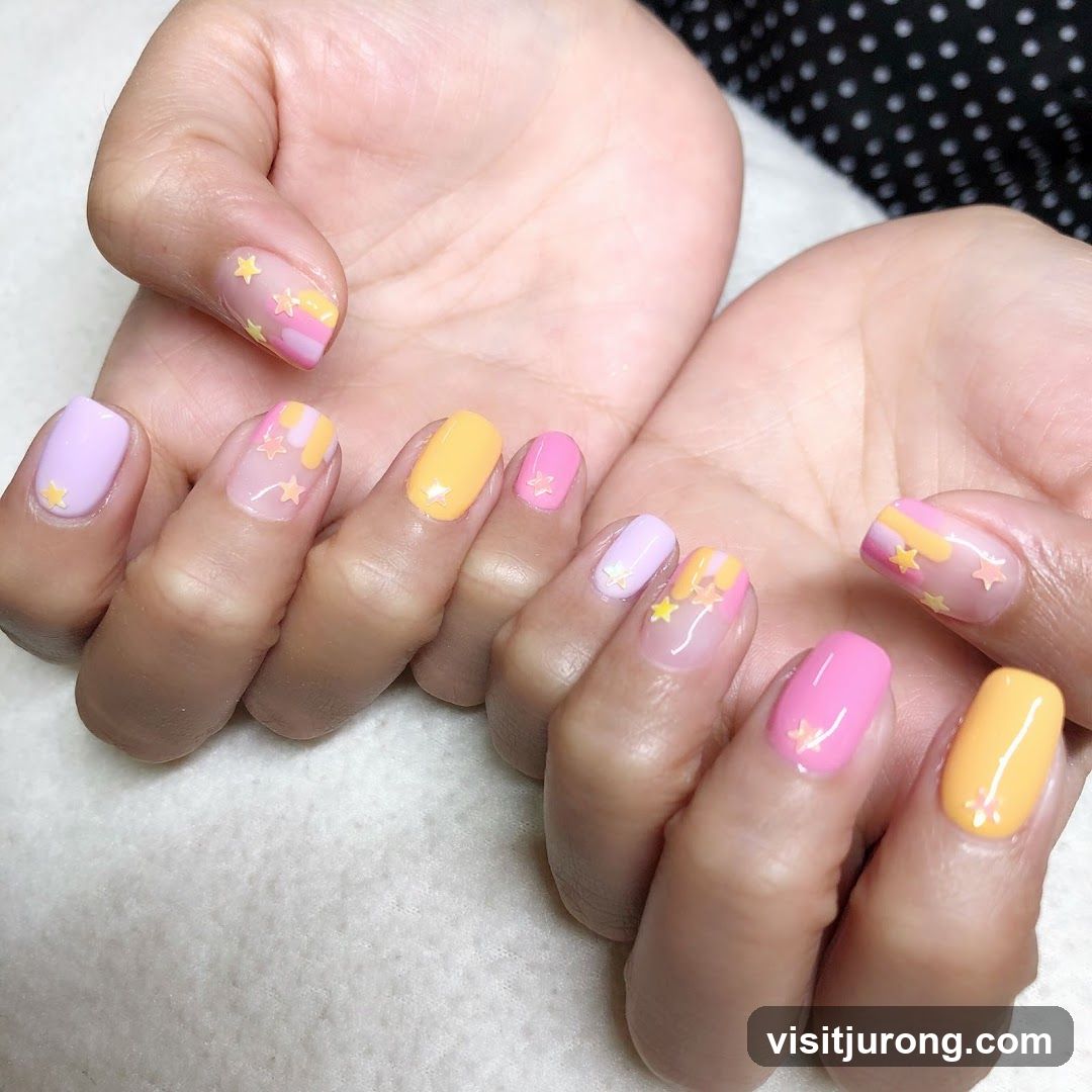 Nails with Star Design