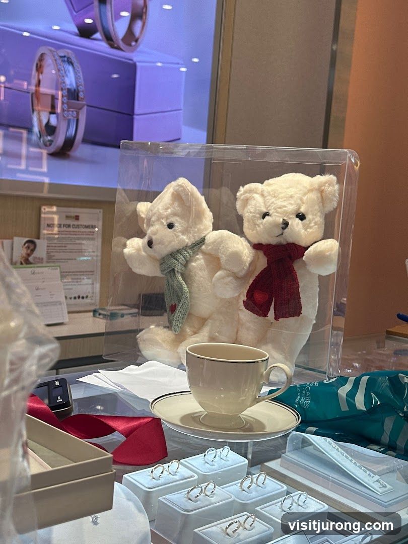 Jewelry Display with Teddy Bears