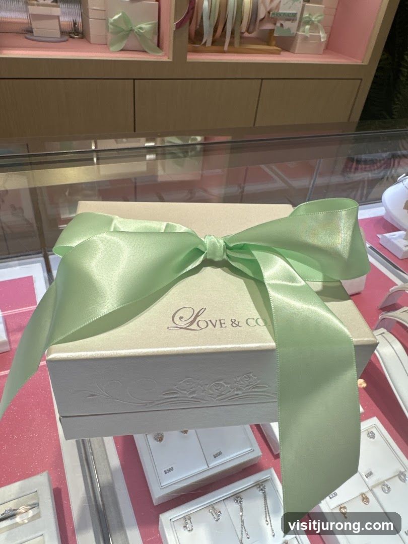 Jewelry Box with Green Ribbon