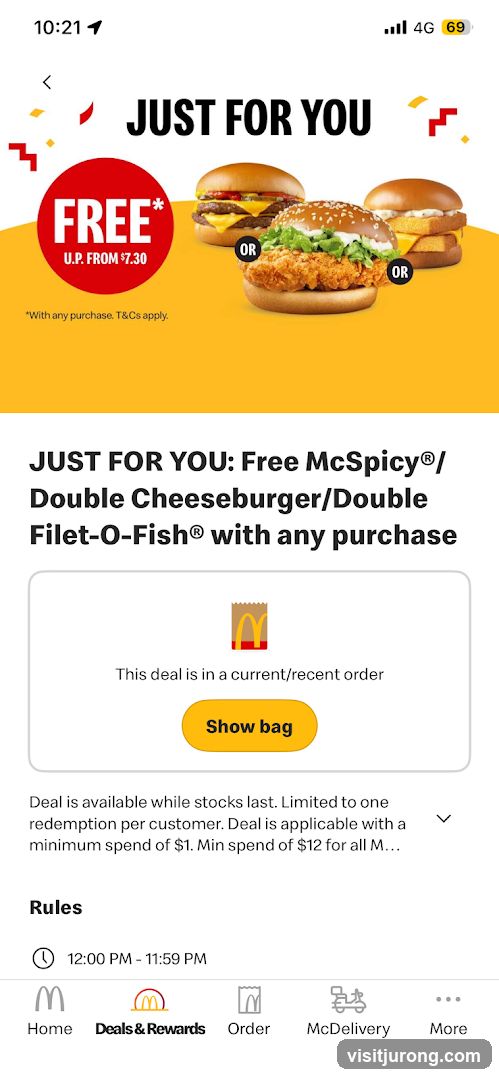 Just For You: Free Burger with Purchase