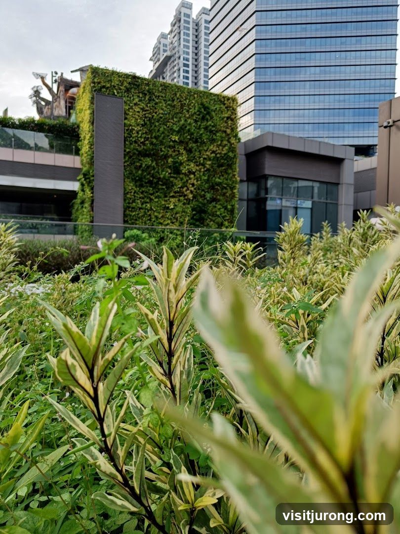 Green Wall and Modern Buildings