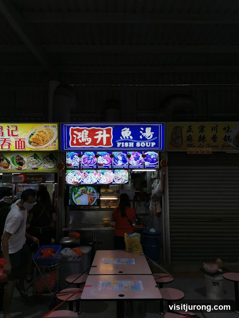 Food Stall with Fish Soup